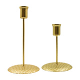 Maxbell 2Pieces Candlestick Candle Stand Iron Candle Holder for Church Decoration Gold