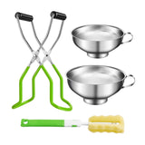 Maxbell 4 Count Canning Funnel Canning Jar Lifter with Grip Handle Set Practical