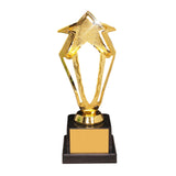Maxbell Plastic Golden Award Trophies Trophy Cup Black Base for Celebrations Soccer 23.5cm Tall