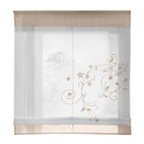 Max Liftable Roman Curtain Sheer Voile Window Valance Drape #1 Sand, 60x120cm