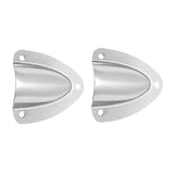 Max 2 Sets 304 Stainless Steel Midget Clam Shell Wire Cable Vent Cover Silver
