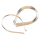 Maxbell 5Pcs 5mm Stainless Steel Hairbands Headwear Handicraf Ladies Girls Women gold