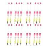 Maxbell 20Pcs Bead Ballpoint Pen DIY Beadable Pens Kit for Classroom Draw Exam Spare Style A