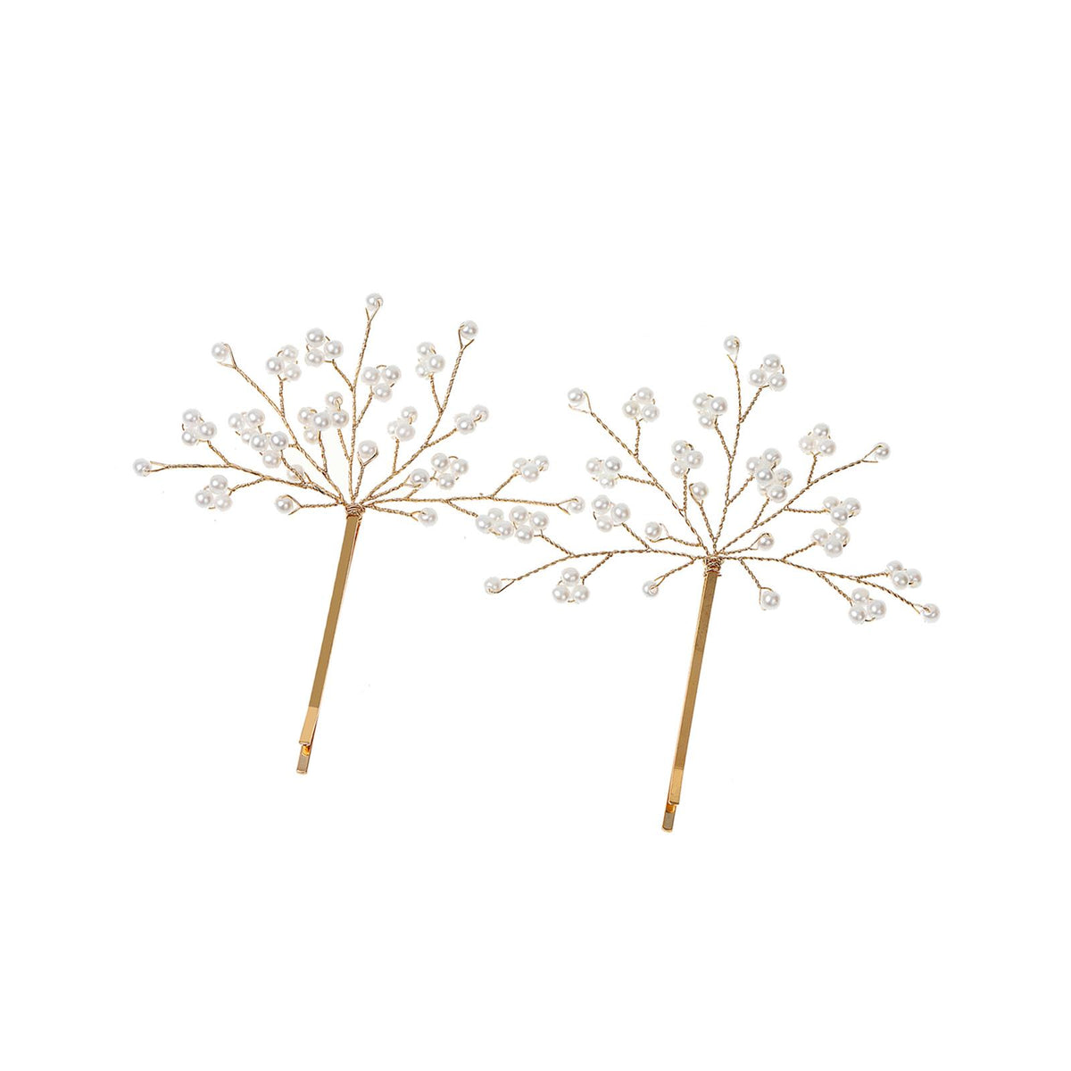 Maxbell 2Pcs Hair Clips Elegant Hair Styling Tool Hair Accessories Snap Hairpins Aureate