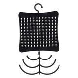 Maxbell Jewelry Wall Storage Necklace Earring Holder with Hanging Hooks Black