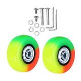 Maxbell 2 Pieces Rubber Swivel Caster Wheels Mute Durable Wear Resistant for Bags