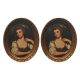 Maxbell Miniatures Oval Picture Photo Frame for 1/12 Dollhouse Decorations Style 2