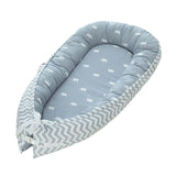 Max Foldable Travel Crib Baby Cotton Sleeping Baby Bassinet Bed b Crown_Blue