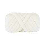Maxbell Chunky Yarn Durable Comfortable for Crocheting Hand Knitting Weaving White