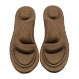 Maxbell 4D Soft Sponge Pain Relief Men's Foot Massage Arch Insoles Shoe Insert Brown