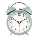 Maxbell 4 inch Twins Alarm Clock Silent with Backlight for Bedside Students Green
