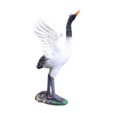 Maxbell Outdoor Garden Art Sculptures Crane Miniature for Porch Fairy Garden Desktop 11cm