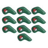 Maxbell 10Pcs PU Golf Iron Headcover Club Head Cover Animal Decorative Red