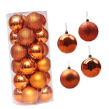 Maxbell 24 Pieces Christmas Balls Ornament Shatterproof for Wedding Holiday Home Orange