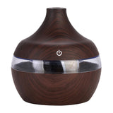 Maxbell Wood Grain USB LED Home Essential Oil Diffuser Mute Humidifier Dark Brown