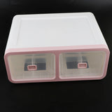 Max 12 Grids Plastic Dustproof Storage Box for Underwear Socks Bra Pink