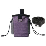 Maxbell Training Bag Drawstring Poop Bag Dispenser with Waist Belt Treat Dog Pouch Purple