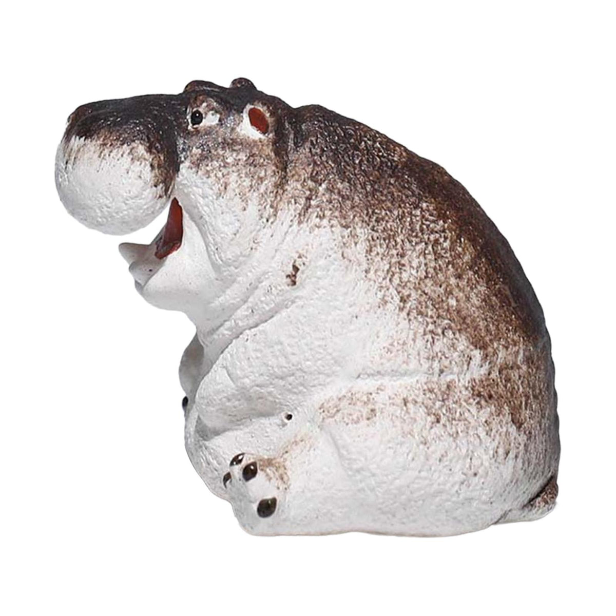 Maxbell Miniature Animal Figurine Small Animal Statue for Living Room Bookcase Decor Hippo