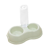 Maxbell Pets Water and Food Bowl Set Small Animals Watering Double Cats Dogs Bowls Green