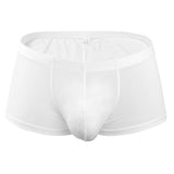 Maxbell Mens Underwear Shorts Solid Boxer Briefs Underpants Sexy Lingerie L White