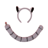 Maxbell Raccoon Ears and Tail Set Costume Party Fancy Dress Animal Themed Parties