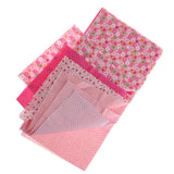 Maxbell Cotton Fabric Textile Floral Cloth for Sewing Craft 50x50cm Pink Series