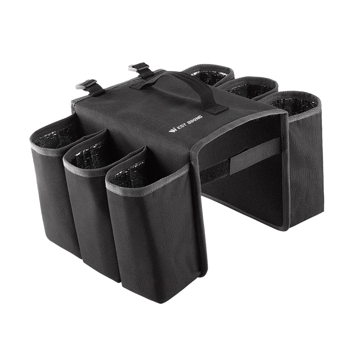 Maxbell Bicycle Rear Rack Drink Bag Insulated Water Bottle Kettle Cup Holder Black