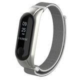 Max Replacement Nylon Watch Strap Watch Band for Xiaomi Mi Band 3 silver