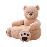 Maxbell Children Baby Plush Cartoons Small Sofa Chair Multiple Purposes for Home Bear