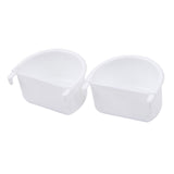 Maxbell 2Pcs Bird Feeding Dish Bird Food Tray for Small Animals Cockatiels Lovebirds 7.4cmx6.3cmx3.9cm