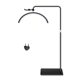 Maxbell Half Moon beauty Multifunction Fill Light Flexible Floor Lamp Black