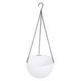 Max Plastic Flower Pot Hanging Basket Balcony Garden Plant Planter Chain White