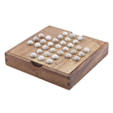 Max Maxb Handmade Wooden Solitaire Game Puzzle Set - 33 x 12mm Art Toy