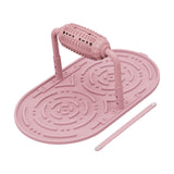 Maxbell Dogs Licking Pad Dish Detachable Feeding Feeder Nonslip Waterproof for Cat Pink