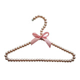 Max Pearl Beaded Suit Hanger Plastic Scarf Towel Clothes Hook Pink
