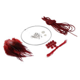 Max Dream Catcher DIY Material kits Iron loop ,suede cord ,feather,Beads Red