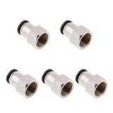 Max 5 Pieces Air Water Hose Tube Push Female Thread Pneumatic Fittings DPCF12-04
