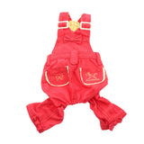Max Fashionable Pet Dog Jeans Clothes Pet Dog Apparel Dogs Vintage Vest  Red M