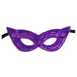 Maxbell Mardi Gras Masquerade Eye Mask Sequin Eyemask Carnival Halloween Photo Prop Violet