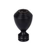 Max 1Piece Alloy Curtain Decorative Pole/Rod Finials Ends Heads 28mm Black O