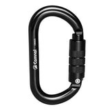 Maxbell 25KN Aluminum Rock Climbing Rescue Safety D Type Carabiner Black Auto