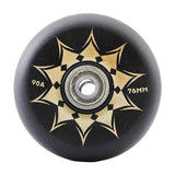 Maxbell Inline Roller Skate Wheel Indoor Outdoor for Scooters Luggage Wheel Practice Black Aureate