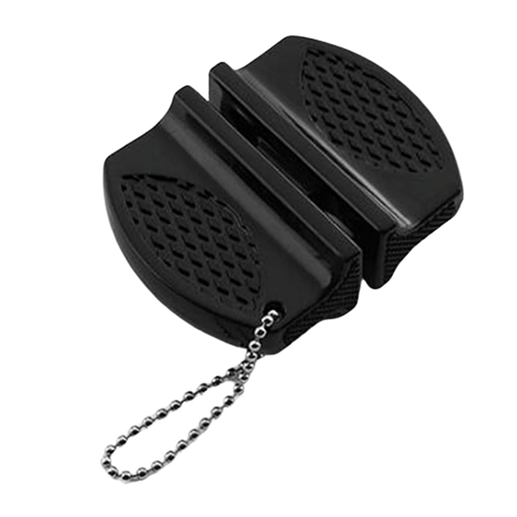 Maxbell Mini Ceramic Rod Tungsten Steel Knife Sharpener Small Sharpening Tool Black