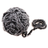 Max 32 Meters Soft Fluffy Faux Fur Yarn for Crocheting Knitting  Black Grey