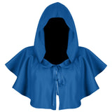 Maxbell Halloween Cloak Cosplay Death Cape Wizard Cloak for Women Men Unisex Blue