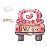 Maxbell Valentine's Door Hanging Decoration Backdrop Wall Decor for Yard Couple Car with Heart