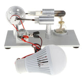Maxbell Single Cylinder Stirling Engine Model Light Lamp Electricity Generator Kits