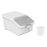 Maxbell Dry Food Storage Box Pantry Organizer 10kg Dustproof for Baking Supplies white