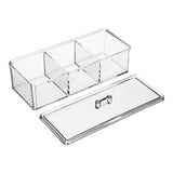 Maxbell tea bags Organizer Desk Makeup Holder for Bathroom Counter Desk Accessories 3 Grids with Lid