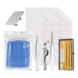 Maxbell 115X False Eyelashes Extension Practice Exercise Set Training Kit Blue